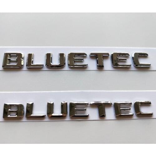 Chrome BLUETEC Letters Emblem Car Styling Rear Trunk Lid Lip Badges Emblems Emblem Badge Sticker for Mercedes Benz C S GL Class