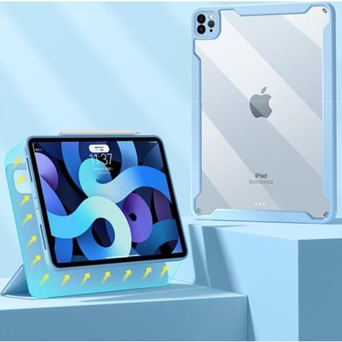 2021 Magnetic Detachable Split Tablet Case for Ipad Pro 11 12 9 2021 2020 2018 I Pad Pen Slot Back Case for Ipad Air 4 10.9 Inch