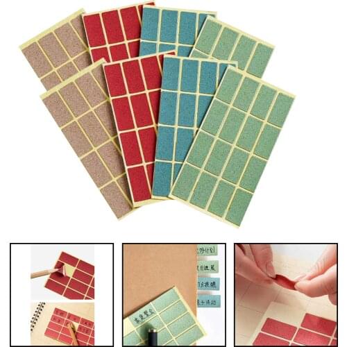 Pack of 12pcs Rectangle Color Sticker Labels - 4 Assorted Colors, for Easy Storage