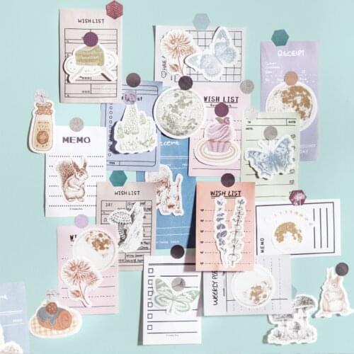 30Pcs/pack Tea Life Series Journal Decorative Pet Stickers Scrapbooking Stick Label Diary Stationery Album Photo