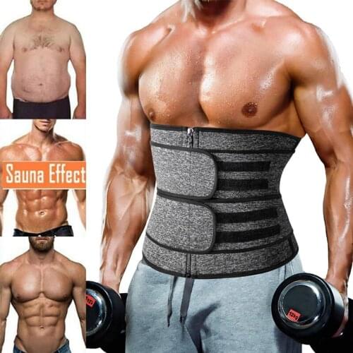 Neoprene Sauna Waist Trainer Corset Sweat Belt for Men Weight Loss Compression Trimmer Workout Fitness Body Shaper