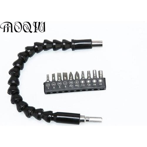 Excellent Car Repair Tools Black 295mm Flexible Shaft Bits Extension Screwdriver Bit Holder Connect Link For Electronics Drill
