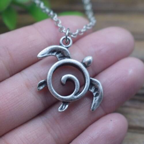 Ocean Traveler Sea Turtle necklace Pewter Necklace