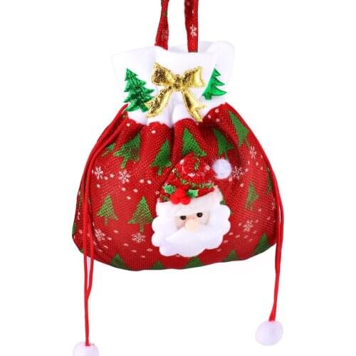 Christmas Gift Handbag Drawstring Candy Bag Merry Christmas Sweet Candy Bags Present Bag Home Party Xmas Decoration For Children