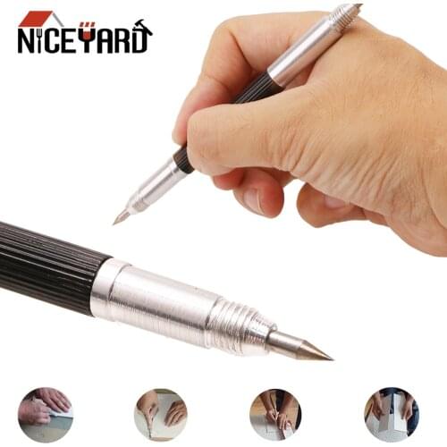NICEYARD Portable Alloy Double-headed Tip Scriber Pen Marking Engraving Tools Glass Ceramic Marker