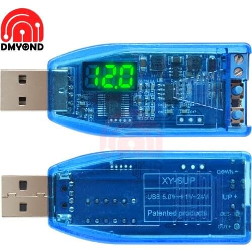 LED 3W USB Step Up Down boost Buck Power Supply 12V 3.3V DC 3.5V-12V SUP Adjustable Potentiometer Single Display Voltage Meter