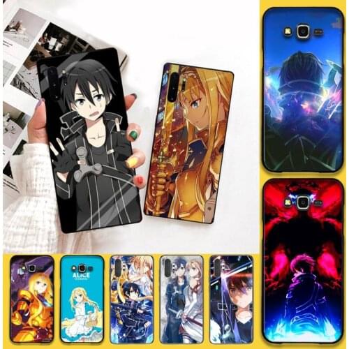 TOPCASHOP Sword Art Online SAO anime Phone Case For Samsung Galaxy Note20 ultra 7 8 9 10 Plus lite J7 J8 Plus M21 M30S