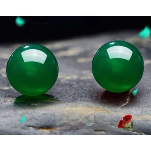 Exaggerated large green chalcedony earrings womens jewelry for mothers birthday