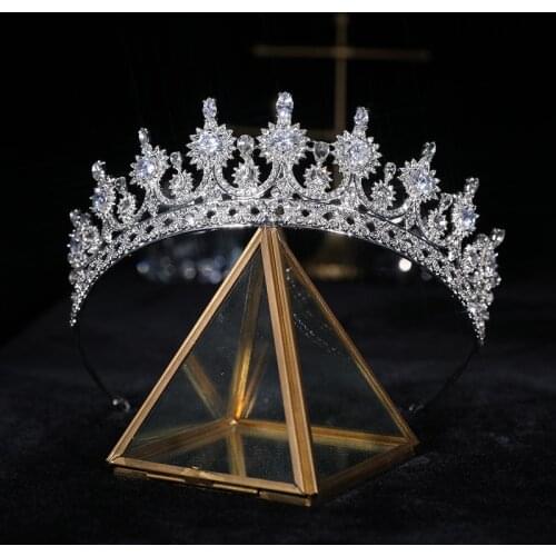 Luxury Zircon Crown Bridal Hair Accessories Wedding Photography Headband Baroque Hairband Bride Tiara HQ0076