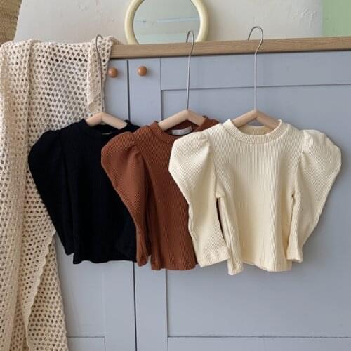 2021 Autumn New Arrival Girls Long Sleeve T Shirt Kids Cotton Tops