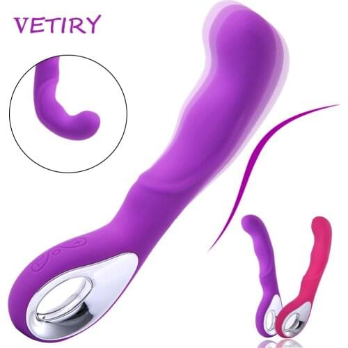 VETIRY 10 Speeds Dildo Vibrator AV Wand G-spot Massage Erotic Clitoris Vagina Stimulation Sex Toy for Women USB Rechargeable