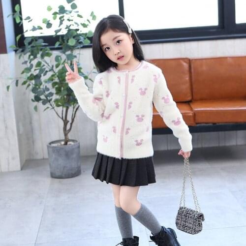 Woven Outfits For Knitted Baby Autumn Winter Cardigan Girls Warm Sweater Dress Top Female Child Clothes Clothing Baby Point Kids