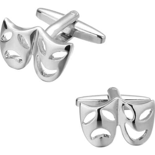 High quality mens wedding Cufflinks Silvery smile Cufflinks 5 pairs of packaging for sale