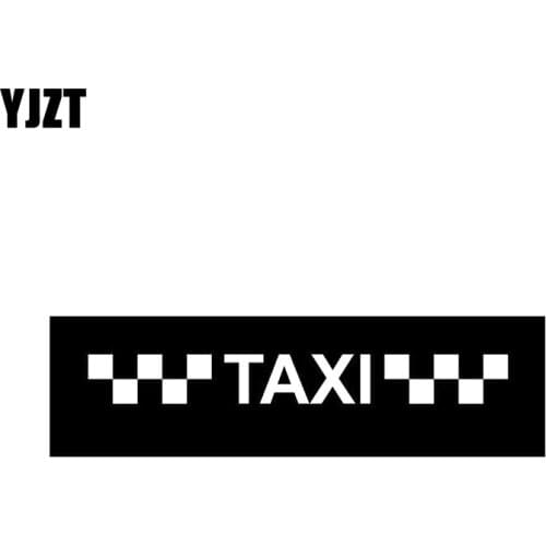 YJZT 14.1*4CM TAXI Fashion Funny Vinyl Car Sticker Decals Black/Silver Accessories S8-1685