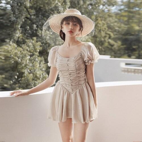 Women Swimsuit With Push Up One Piece Suit Bathing New Korea Ins Female Print Polyester Sierra Surfer Bikini 2021 Summer