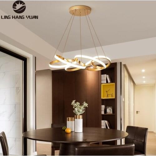 Gold Modern Led Pendant Light Decoration Chandelier Pendant Lamp for Dining room Kitchen Living room Bedroom Hanging Lighting