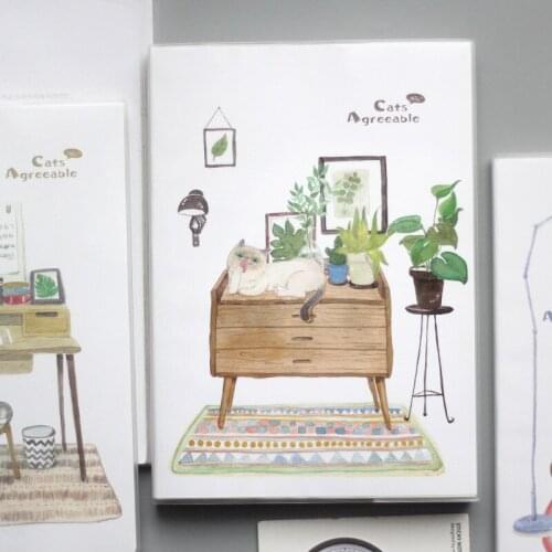 1pcs small fresh and lovely B5 plastic sleeve horizontal line English Notepad 16k thick student waterproof notebook creative