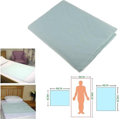 2pcs Waterproof Washable Reusable Incontinence Bed Pad Absorbent Sheet Protector 17.72 x 23.62 inch