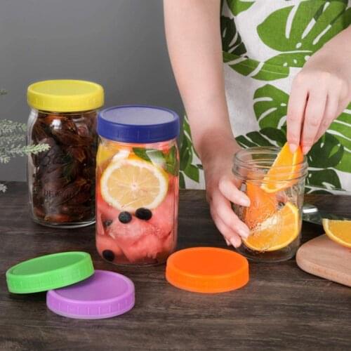 20Pcs Plastic Candy Food Storage Caps Spiral Canning Lids for Mason Glass Jar