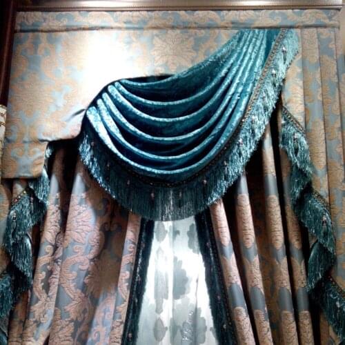 2017 3D Velvet Euro Spark flower pattern the classical curtains green drapery fashion quality luxury drapes finished Curtains