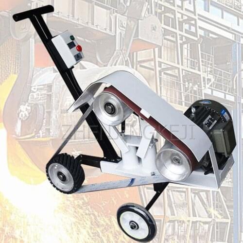 380V Hand Push Belt Machine Commercial Stainless Steel Plate Polisher Weld Solder Joint Pitting Polisher Efficient Belt Machine