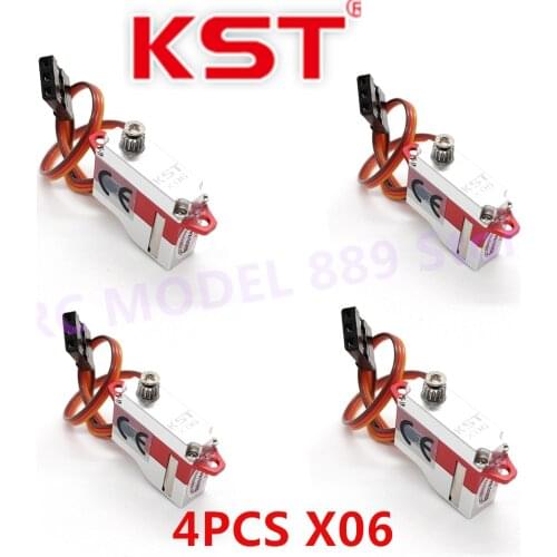 4PCS KST X06 X06H X06N 1.8kg Torque HV Micro Digital Metal Gear Glider Servo Motor for High Performance RC Gliders