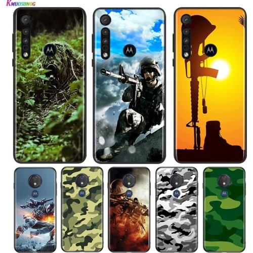 Army Soldier Camouflage For Motorola G9 G8 G Stylus Power One Fusion Hyper Edge E7 E6 5G Plus Play Lite Phone Case