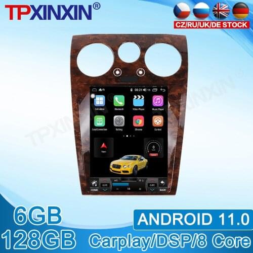 Android 11.0 For Bentley Flying Spur Continental GT Tesla Style Screen Navigation 128GB Car Multimedia Radio Player Carplay DSP
