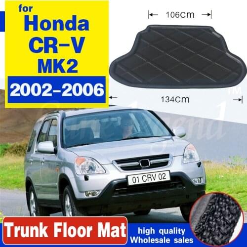 Car Rear Trunk Liner Cargo Boot Mat Floor Tray Protector Carpet Mud Kick Pad For Honda CR-V CRV 2002 2003 2004 2005 2006