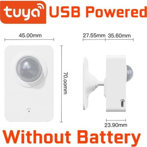 Tuya Smart WIFI PIR Motion Sensor Wireless Passive Infrared Detector Security Burglar Alarm Sensor Tuya APP Control Smart Home