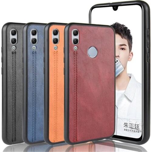 For Huawei Nova Lite 3 Case 6.21 inch Luxury Calfskin PU Leather lines Back Cover Case For Huawei Nova Lite3 POT-LX2J Phone Case