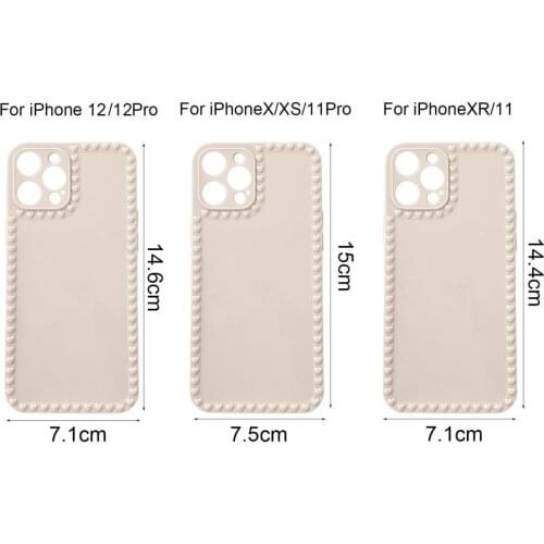 Phone Case Straight Edge Smooth TPU Creative Heart Pattern Phone Protector for iPhone XR/11/X/XS/11 pro/12/12 pro чехол на айфон