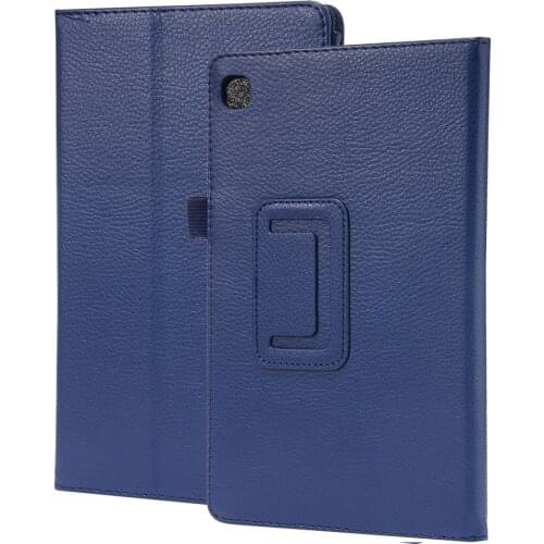 Funda Stand Cover for Samsung Galaxy Tab A7 Lite Litchi Leather Case 8.7 inch 2021 T220 T225 Protective Shell+Stylus