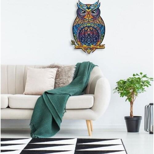 Top Quality 3D Jigsaw Wooden Puzzles Each Piece is Animal Shaped Card Adults Kid Toys Gifts Family Puzzle Game Home Decoration z