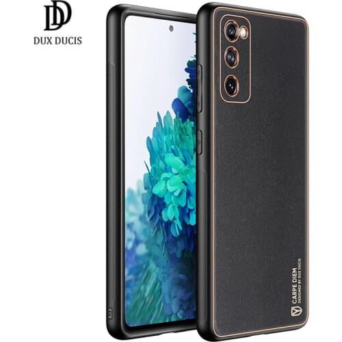 For Samsung Galaxy S20 FE 5G Case PU Leather+TPU Anti-Slip Camera Protection Back Cover For Galaxy S20 Lite DUX DUCIS Case