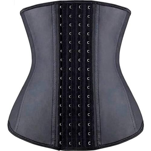 Double-Breasted Waist Belt Silm Lack Latex Slimming Belt Waist Trainer For Women