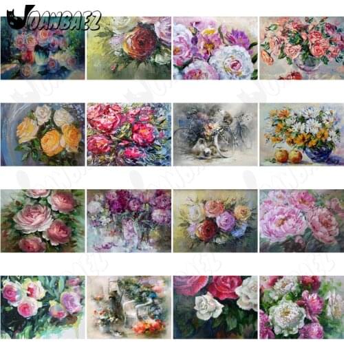 Flower Diamond Painting 5D Diy Cross Stitch Oil Painting Picture Mosaic Digital Flower Basket Sticker Diamond Embroidery Inlaid