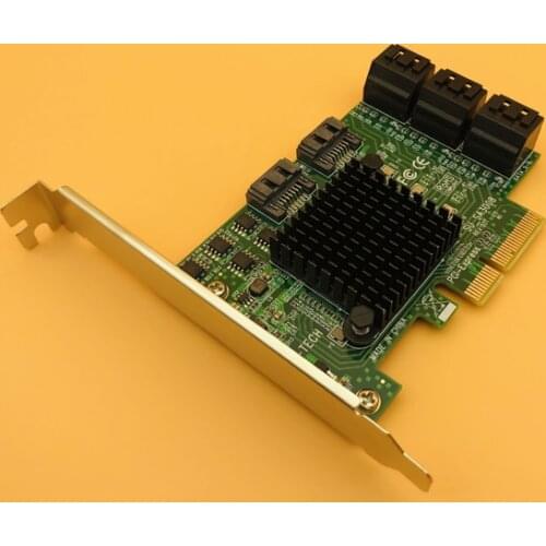 PCI-E PCI Express to SATA 3.0 III 3 6Gb Controller Card SSD PCIe 8 Port SATA Card SSD SATA3.0 Adapter Raiser Low Profile Bracket