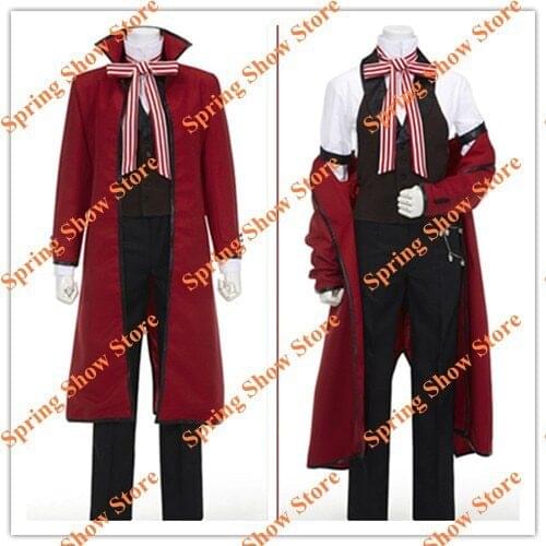 Kuroshitsuji Black Butler Shinigami Grell Sutcliff Cosplay Costume High Quality Custom Uniform