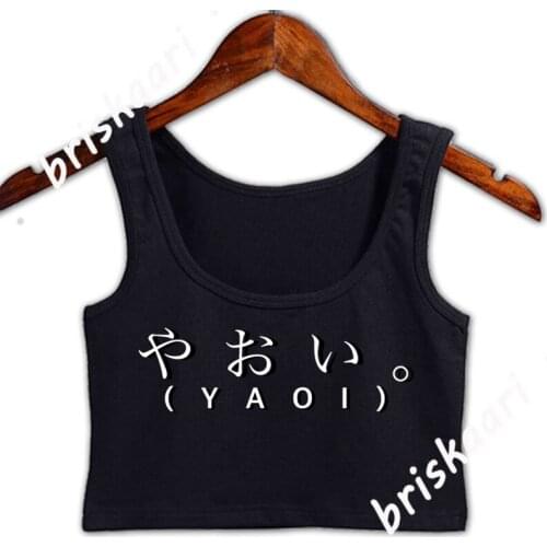 Love Yaoi Crop Top Women Tops Graphic Women For Girls Summer O Neck Letters Designer Vest