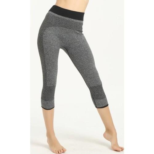 Summer Seamless Leggings Sport Women High Waist Yoga Pants Quick Dry Capris Running Tights Trousers Gym Fitness Crop Pant Female