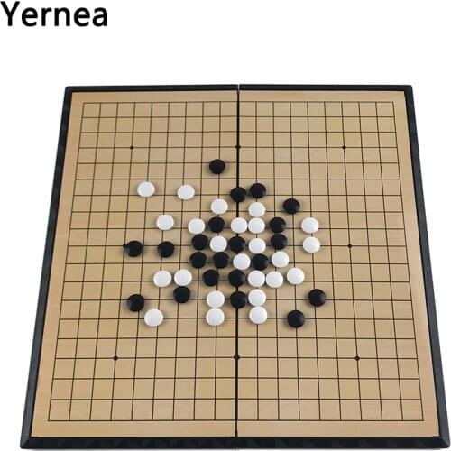 Yernea Magnetic Foldable Go Game Chess Board Game Pieces Large Magnetic Folding Chessboard Set 37*37*2CM Entertainment Gift