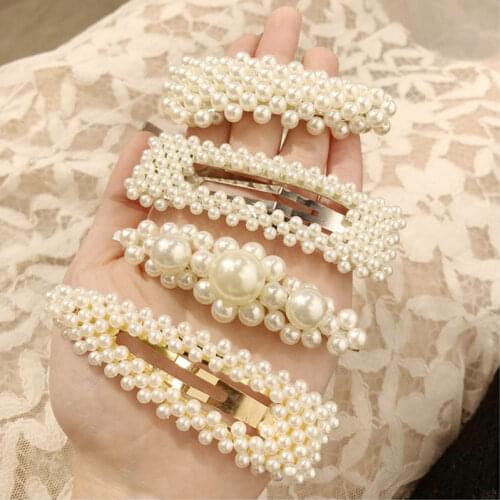 2019 korean Hot Fashion vintage Cute Pearl haircuts hairpins hairgrips headwear barrette hair pin clip grip ornament accessories