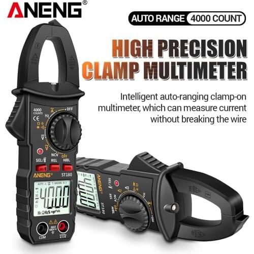 ANENG ST180 4000 Counts Multimeter Clamp Digital Clamp Meter Voltmeter Ammeter AC DC Voltage NCV Tester Universal Meter Tester