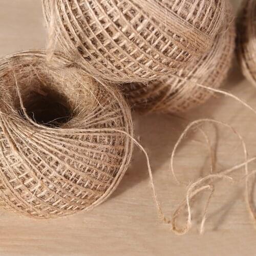 Natural Vintage Jute Rope Linen Cord String Twine Burlap Ribbon Crafts Sewing DIY Wedding Party Decoration Accessory
