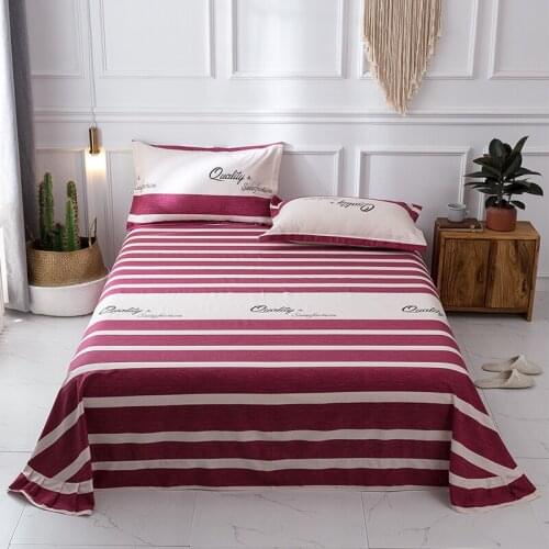 2019 new products Cotton Ground Bedspread Fitted Sheet Pillowcases 2/3 pcs Stripe patternBedding
