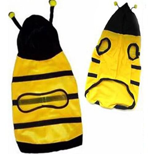 New Hot Sell Pet Hoodie Clothes Cute Fancy Puppy Apparel Costume Cat Coat Outfit Bee Style