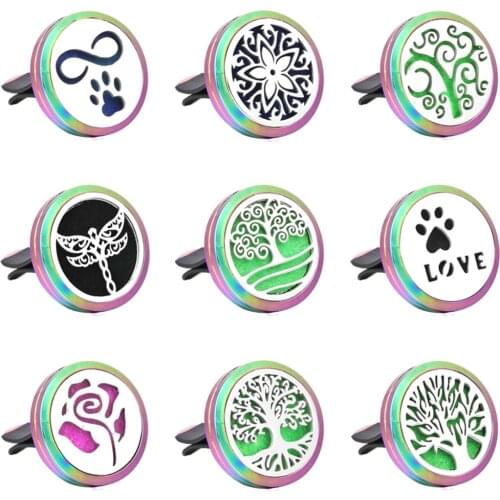 New Colorful Car Air Freshener Auto Outlet Perfume Diffuser Clip Locket Fragrances Aromatherapy Vent Freshener Dropshipping