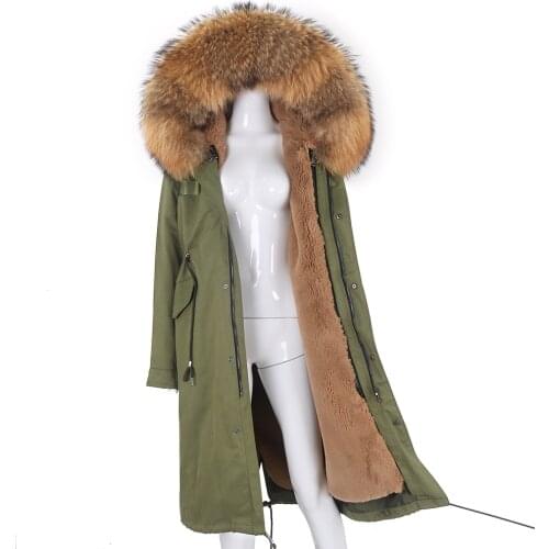 Women X-long Parka Waterproof Real Fur Coat Faux Fur Liner Natural Fox Fur Hood Luxury Outerwear Detachable Winter 7xl Jacket