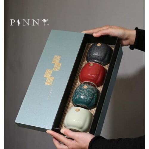 PINNY 170ML Retro Coarse Pottery Kiln Teacups Japanese Style Kung Fu Tea Cups Heat Resistant Tea Bowl Drinkware